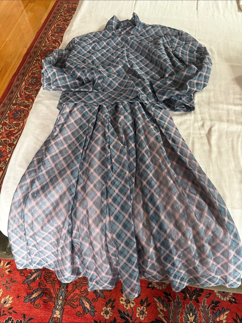 Buru set - Plaid Midi Skirt and matching top